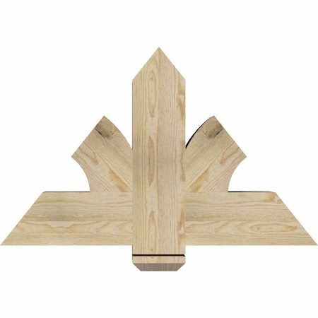 Ekena Millwork Redmond Rough Sawn Timber Gable Bracket, Douglas Fir, 36"W x 23"H x 6"D x 6"F, 15/12 Pitch GBW036X23X0606RED00RDF